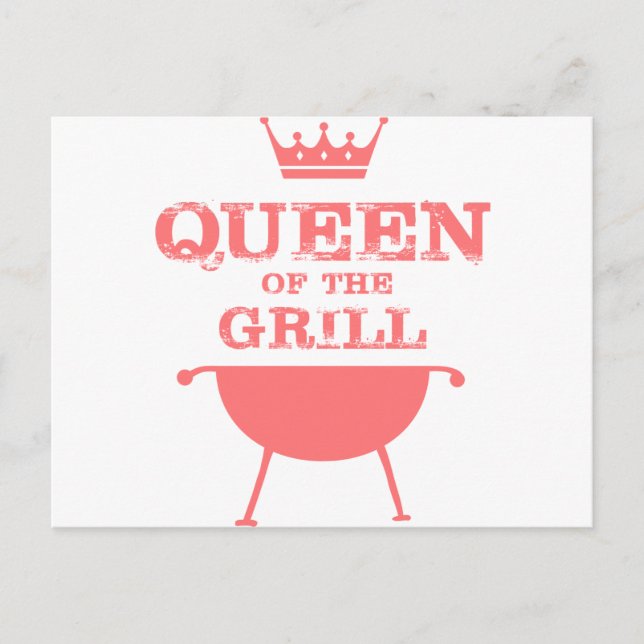 Carte Postale Reine Du Grill, Rose (Devant)