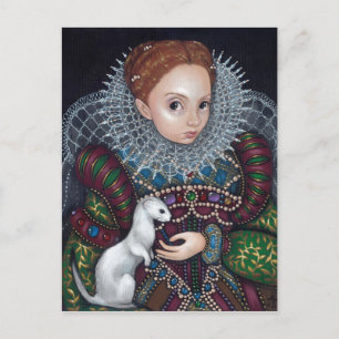 Carte postale "Reine Elizabeth et une mine"
