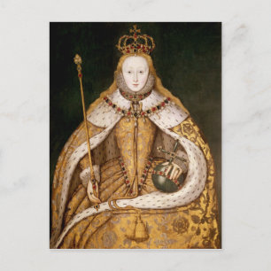 Carte Postale Reine Elizabeth I à Coronation Robes