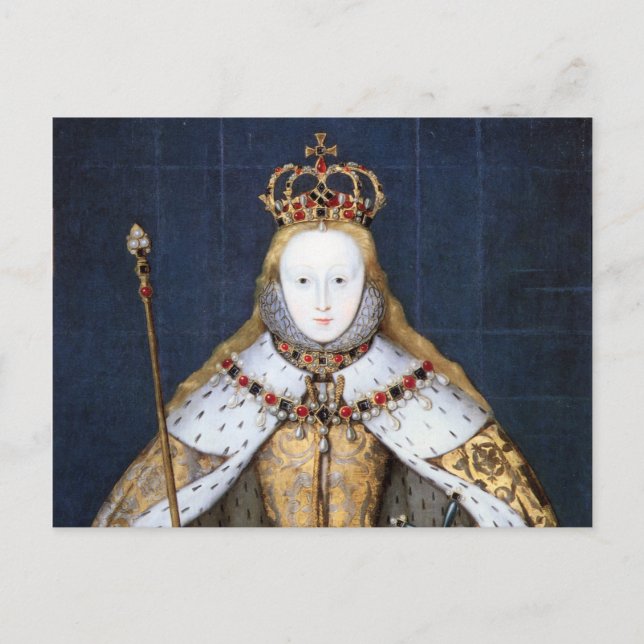 Carte Postale Reine Elizabeth I : Couronnement (Devant)