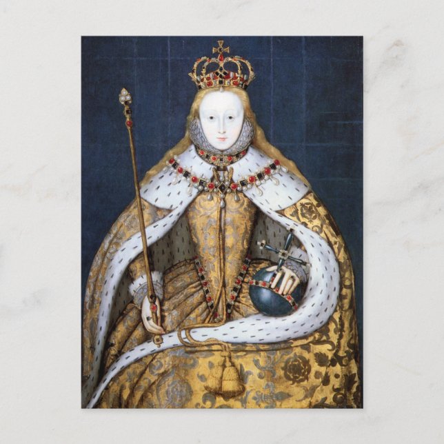 Carte Postale Reine Elizabeth I : Couronnement (Devant)