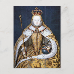 Carte Postale Reine Elizabeth I d'Angleterre à Coronation Robe