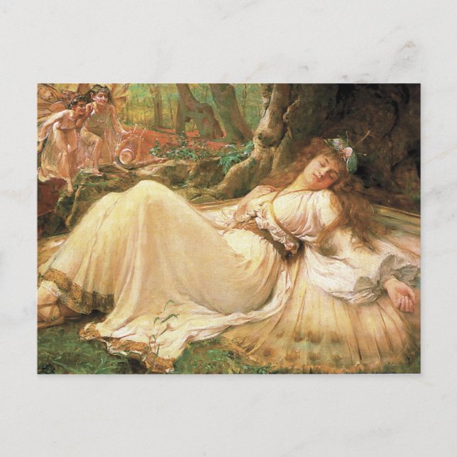 Carte postale Reine Féerie couchage vintage (Devant)