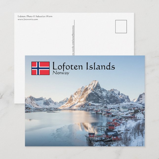 Carte Postale Reine Lofoten Norvège (Devant / Derrière)