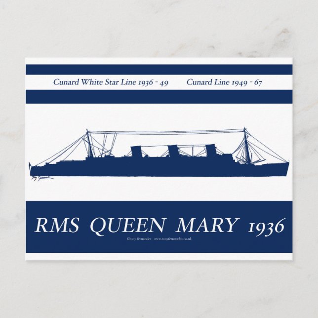 Carte Postale reine marie bleu strié 3 (Devant)