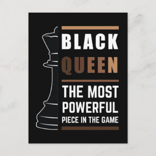 Carte Postale Reine Noire La Pièce La Plus Puissante Dans Le Jeu