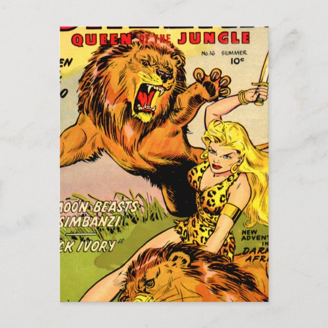 Carte Postale Reine Sheena de la Jungle (Devant)