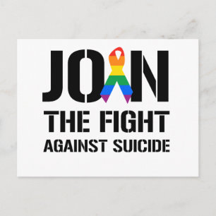 Carte Postale Rejoignez la lutte contre le suicide gay