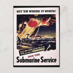 Carte Postale Rejoignez Le Service Sous-Marin