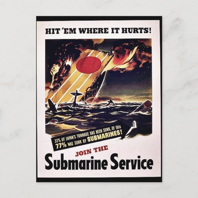 Carte Postale Rejoignez Le Service Sous-Marin (Devant)