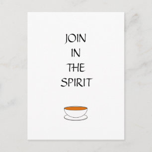 Carte Postale Rejoignez l'esprit, avec tasse de thé