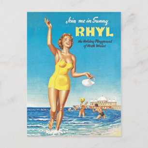 Carte Postale Rejoignez-moi dans Sunny Rhyl