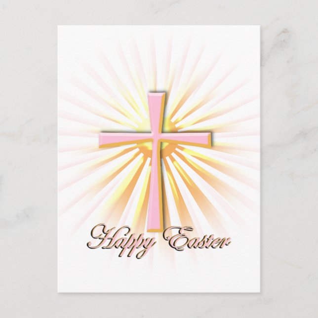 Carte postale religieuse des fêtes de Pâques (Devant)