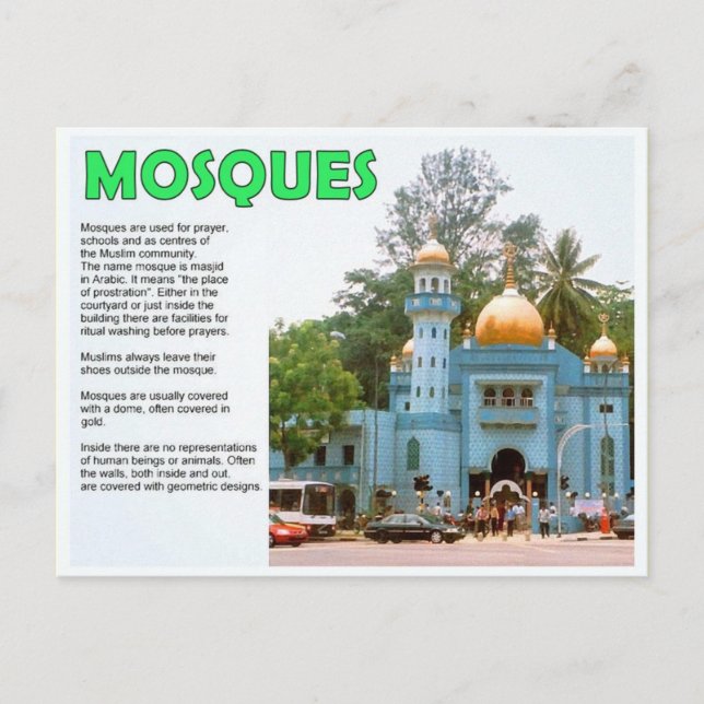 Carte Postale Religion, Islam, Mosquées (Devant)