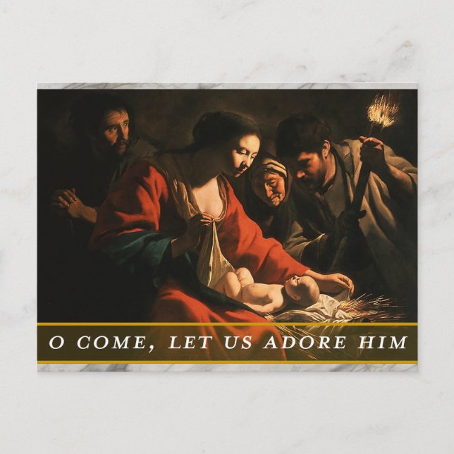 Carte Postale Religious Themed Christmas Card (Devant)