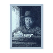Rembrandt Dessin à une fenêtre