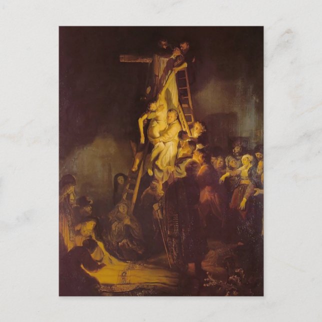 Carte Postale Rembrandt - La descente de la Croix (Devant)