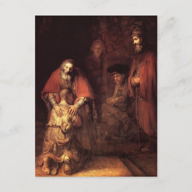 Carte Postale Rembrandt : Le retour du fils prodigue (Devant)