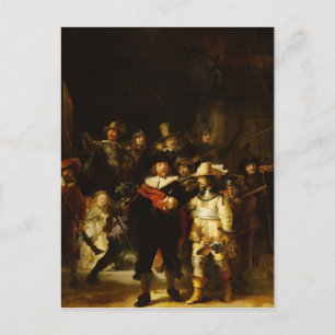 Carte Postale Rembrandt Nightwatch Night Watch Peinture baroque