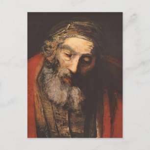 Carte Postale Rembrandt- Retour du Fils prodigue(fragment)