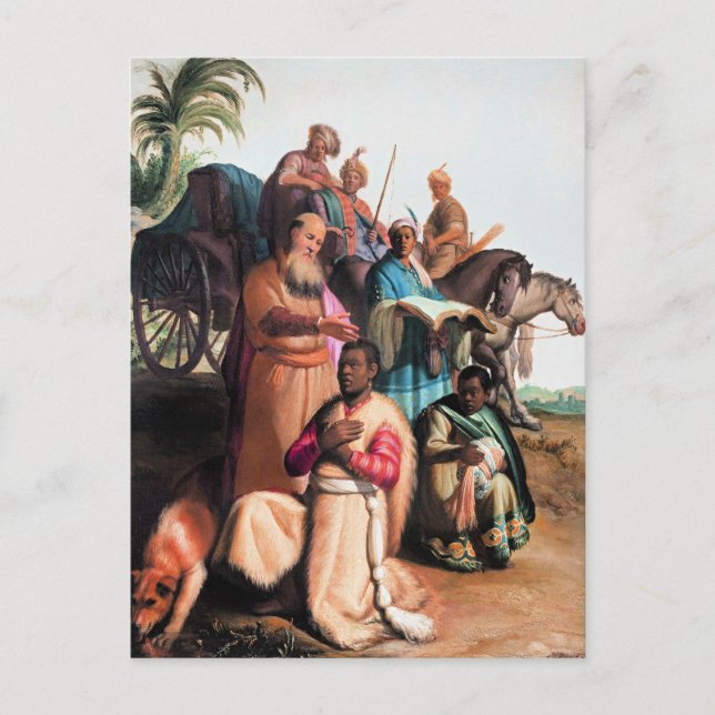 Carte Postale Rembrandt - The Baptism of the Eunuch, (Devant)
