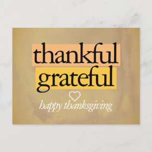 Carte Postale remerciant : bon thanksgiving