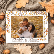 Remercié & Bénis Joyeux Thanksgiving Feuillage d'a