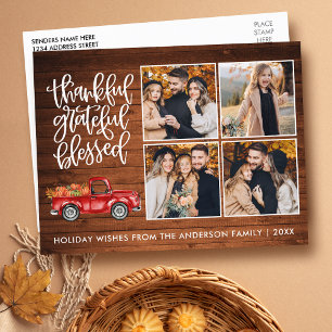 Carte Postale Remercié Reconnaissant Bénis Bois Thanksgiving Cam