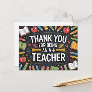 Carte Postale Remerciement Appréciation des enseignants 