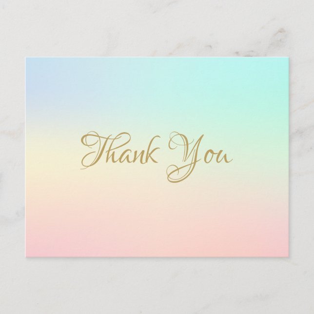 Carte Postale Remerciement d'affaires de script minimaliste (Devant)
