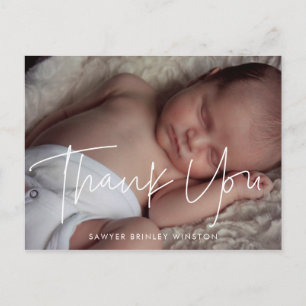 Carte Postale Remerciement de baby shower minimaliste moderne