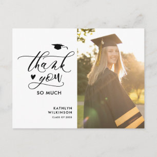 Carte Postale Remerciement de fin d'études de photo de script él