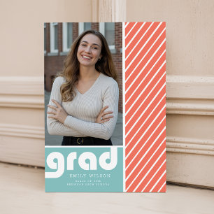 Carte Postale Remerciement de remise de diplôme photo dégradé mi
