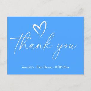 Carte Postale Remerciement minimaliste simple pour une baby show