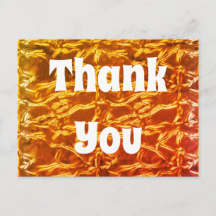 Carte Postale Remerciement Orange Clair Abstrait Appréciation