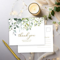 Remerciement pour Baby Shower Eucalyptus Végétal M