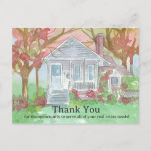 Carte Postale Remerciement pour recommandation de client immobil