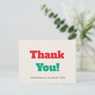 Carte Postale Remerciement Rétro pour Votre Commande de Style Vi