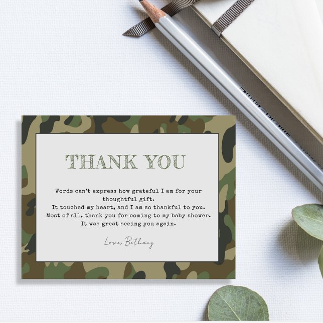 Carte Postale Remerciement rustique pour un garçon Baby Shower C (Créateur téléchargé)