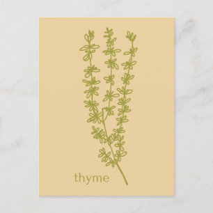Carte Postale Remerciements au thym pour votre entreprise d'herb