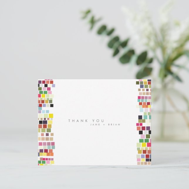 Carte Postale Remerciements | Bazar couleur (Debout devant)
