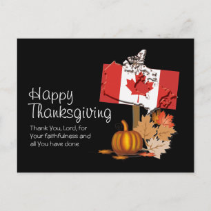 Carte Postale REMERCIEMENTS CANADIENS AVEC   Drapeau du Canada