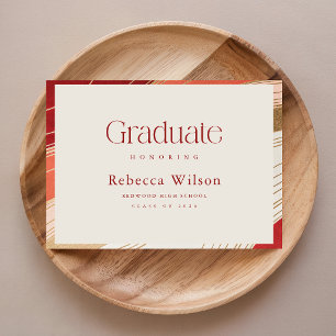 Carte Postale Remerciements de fin d'études simple minimal rétro