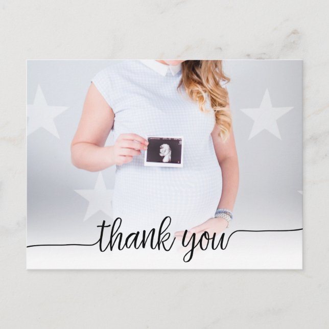 Carte postale remerciements entièrement photo avec (Devant)