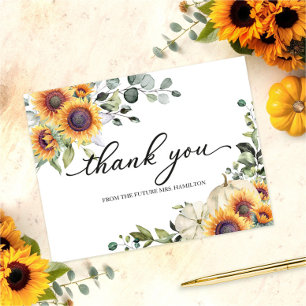 Carte Postale Remerciements pour la Mariée de Fête de Fleurs de