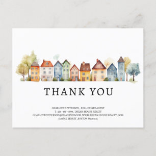 Carte Postale Remerciements pour une Agence Immobilière sur Mesu