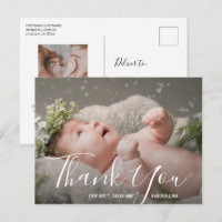Remerciements pour une Baby Shower élégante et sim