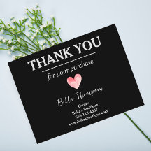 Remerciements pour votre petite entreprise personn