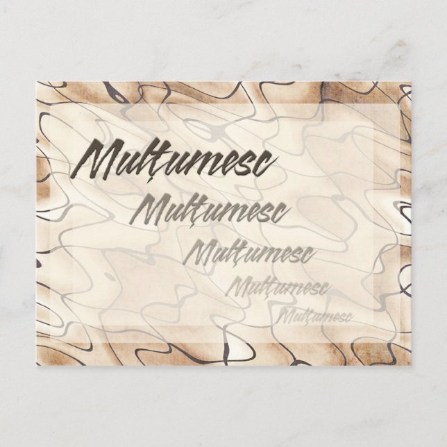 Carte Postale Remerciements répétés en roumain (Devant)