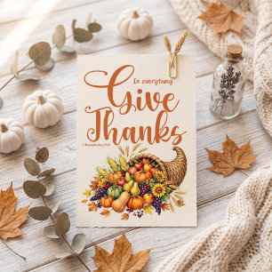 Carte Postale Remerciez Thanksgiving chrétien